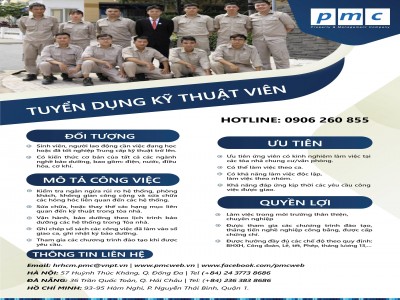 Công ty CP Quản lý và Khai thác tòa nhà VNPT (PMC) tuyển dụng 